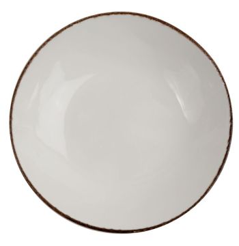 Тарелка глубокая Fortuna D 22.5 см, бежевая, керамика