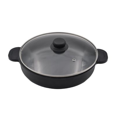 Сковорода d=26 см. h=6,5 см. 2,9 алюм.с антиприг.покрыт.глуб с крышкой с 2 ручками /1/ АКЦИЯ