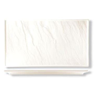 Блюдо прямоугольное 36*25,5 см h2 см Relief белое фарфор P.L. Proff Cuisine [1]