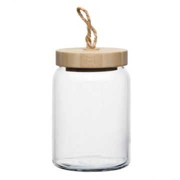 Банка для сыпучих продуктов 860 мл с крышкой Вуди Pasabahce