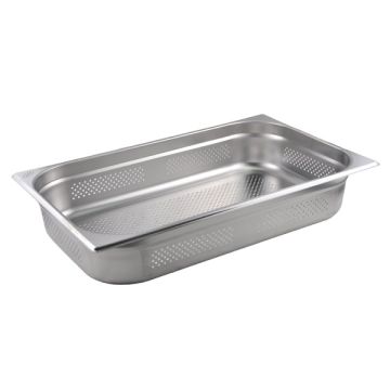 Гастроемкость 1/1 h=100 мм. 530*325 мм. 14 л. нерж.перфорир. d=4 мм. MGsteel /1/6/