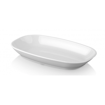 Тарелка в форме лодки 34 см, поликарбонат белый