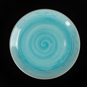 Тарелка мелкая 255 мм голубая «Corone Natura»