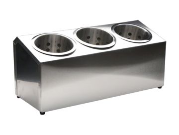 Емкость для столовых приборов 3 стакана 39*15*13/16 см. нерж. /1/8/