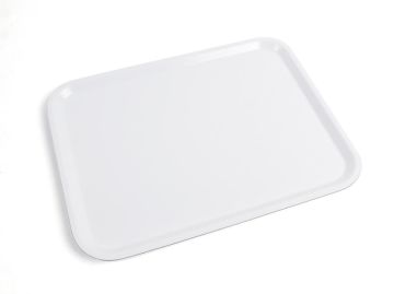Поднос 36х28 см белый, древесный ламинат