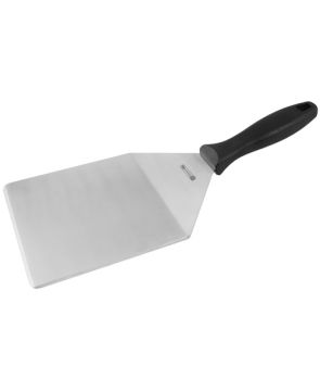 Лопатка 33 см. изогнутая раб.часть 13,5*14 см.нерж. широкая с пластик.ручкой, черная PRO FM /1/4/