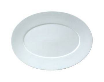 Тарелка овальная 30х22 см Zeus, костяной фарфор