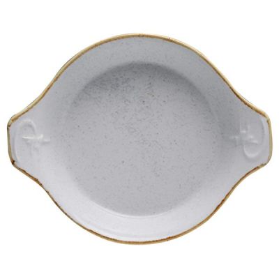 Форма для запекания d 15 см h 3,6 см (L с ручками 18 см) фарфор цвет серый Seasons