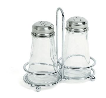 Набор для соли и перца, стекло и нержавеющая сталь