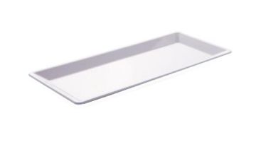 Блюдо 14х34 cм, поликарбонат белый