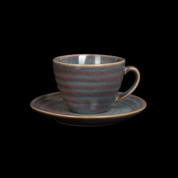 Чайная пара 200 мл, сине-коричневый «Corone Terra»