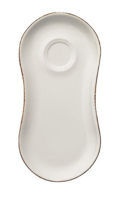 Блюдце 250*120 мм. для завтрака Ретро коричневый край (чашка 70336, 69666), форма Гурмэ Bonna /1/12/1248/