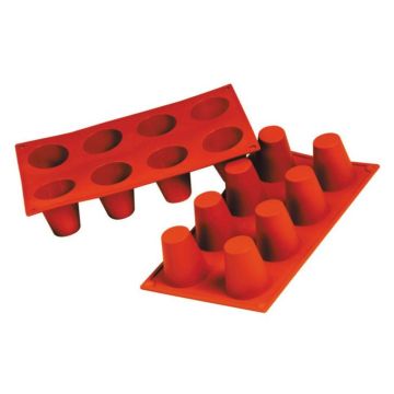 Форма кондитерская "Ром-баба" 8 ячеек d 55 мм, h 60 мм силикон (30*17,5 см) P.L.