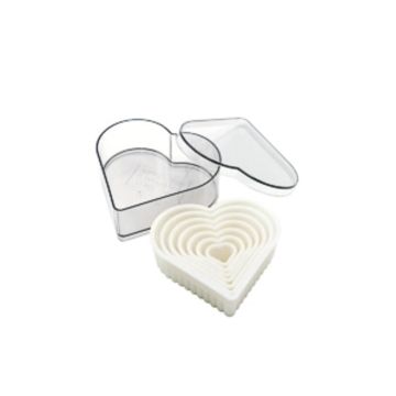 Набор кондитерских рифленых форм "Сердце", высота 3,5 см, 7 шт, нейлон, P.L. Proff Cuisi