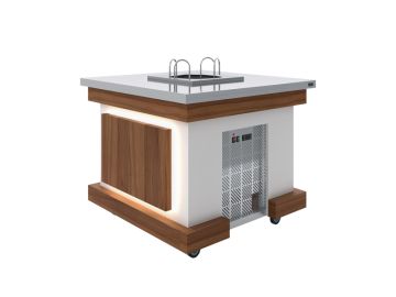 Салат-бар под диспенсеры тарелок Luxstahl СБД-1000 Premium