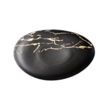 Тарелка 30*19 см овальная Black Gold фарфор P.L. Proff Cuisine [4]