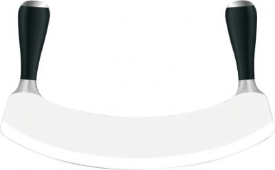 Нож для овощей 260 мм. с двумя ручками, черный Pinti /1/