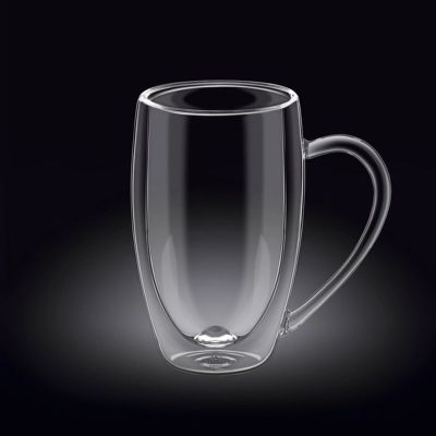 Кружка 400 мл. d=75 мм. h=125 мм. с двойными стенками Термостекло Wilmax /1/48/