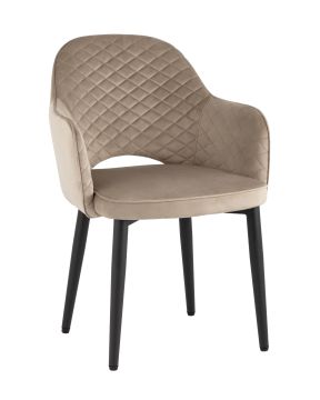 Стул Венера диамант велюр шампань с подлокотниками