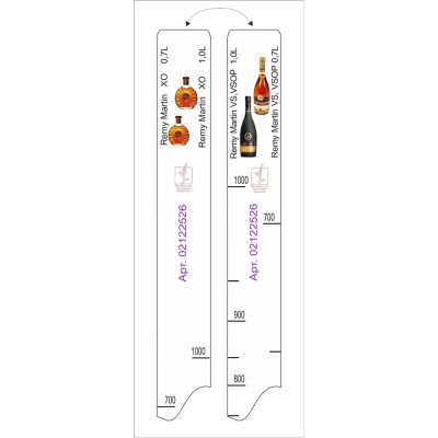 Линейка Remy martin VS/VSOP (0,7л./1л.) L=28 см. В=2 см. /1/