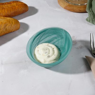 Соусник 100 мл 9*5 см емкость для закусок Green Sky косой матовое стекло P.L. [6]