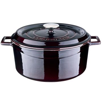 Кастрюля  6,7 л, d 28 см, h 13,5 см чугун с крышкой ИНДУКЦИЯ Majolica Mor LAVA