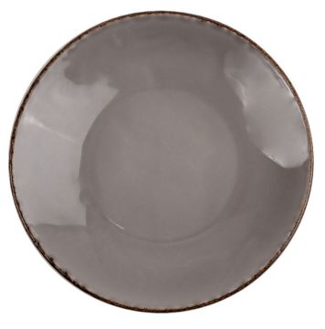 Тарелка глубокая Fortuna D 22.5 см, серая, керамика