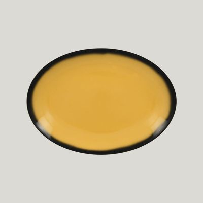Блюдо овальное 32 см LEA Yellow фарфор RAK