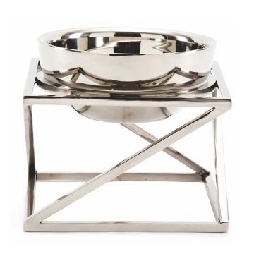 Подставка фуршетная стойка 23*23*15,5 см нерж. + салатник нерж. P.L.--Hotelware