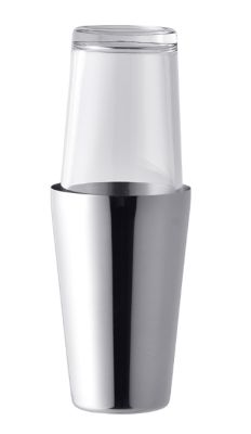 Шейкер 0,45/0,8 л. 28,7 см. нерж. Boston со стекл. стаканом MGsteel /1/20/