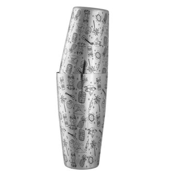 Шейкер 0,7 л Бостон нерж. с рисунком B'Guys P.L.- Barbossa