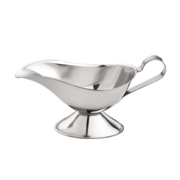 Соусник 110 мл 14,2*7,4 см h6,7 см овальный на подставке с ручкой нерж. P.L. Proff Cuisine