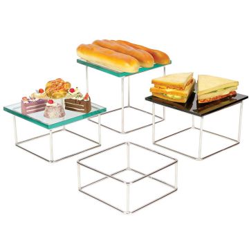 Подставка фуршетная стойка 18*18 см h10 см квадрат прут нерж. P.L. Proff Cuisine