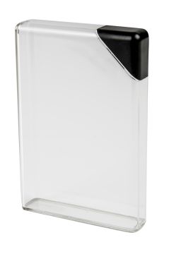 Фляга для воды 375 мл плоская черная, пластик