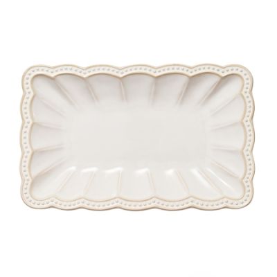 Блюдо прямоугольное 25х16 см, айвори CRB-RCT-250