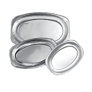Поднос сервировочный, 35,1*24,3*2(h) см, алюминиевая фольга, 10 шт/уп