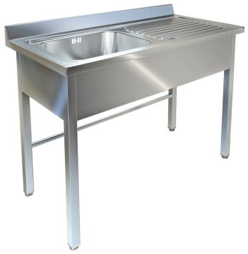 Ванна моечная с рабочей поверхностью ТЕХНО-ТТ ВМ-32/557 Л нерж