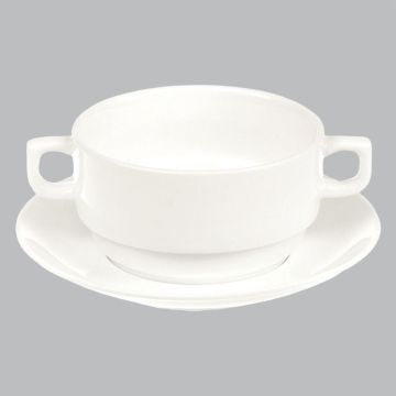 Бульонная пара 350 мл d 11,5 см h6 см белая фарфор Stackable P.L. Proff Cuisine [4]