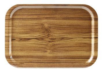 Поднос 36х28 см под дуб с противоскользящим покрытием, древесный ламинат