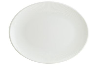 Блюдо овальное 360*280 мм. Ирис Белый, форма Мув Bonna /1/6/348/