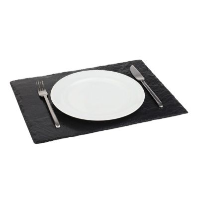 Блюдо для подачи прямоуг. 45*30 см. h=1,2 см. черное, сланец APS /1/6/