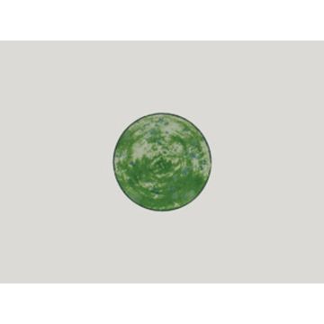 Тарелка RAK Porcelain Peppery круглая плоская 15 см, зеленый цвет