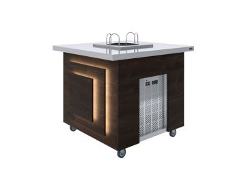 Салат-бар под диспенсеры тарелок Luxstahl СБД-1000 Premium