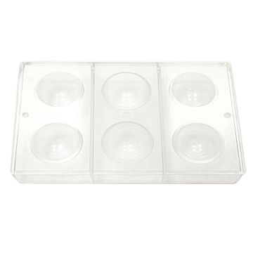 Форма для шоколада "Полусфера", 2 ячейки 100*50 мм, поликарбонат, P.L. Proff Cuisine