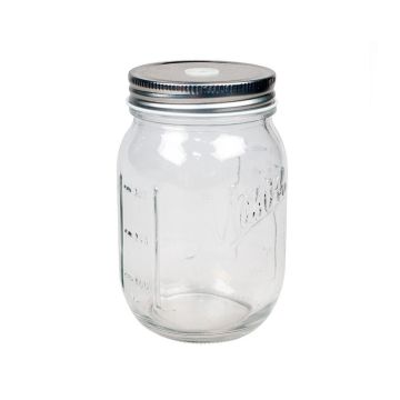 Банка для подачи коктейлей 450 мл без ручки с крышкой d 8,4 см h12,8 см P.L. - BarWare [1]