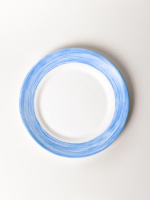 Тарелка d=254 мм. голубой край Браш /1/6/24/ АКЦИЯ