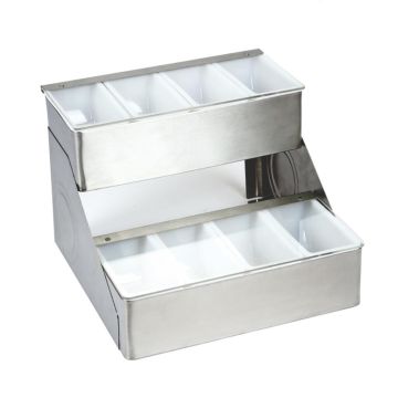 Контейнер емкость для фруктов и специй 8 отд. 2 яруса 45*30,5*22,5 см нерж. P.L.