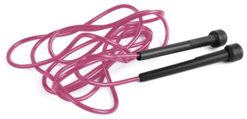 Скакалка 280 см розовая, пластик
