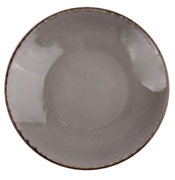 Тарелка Fortuna 22.5 см, серая, керамика
