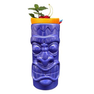 Бокал стакан для коктейля 590 мл "Тики" d 7,5 см h17,5 см синий керамика P.L.- Barbossa